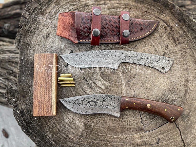 Damascus knife making kit