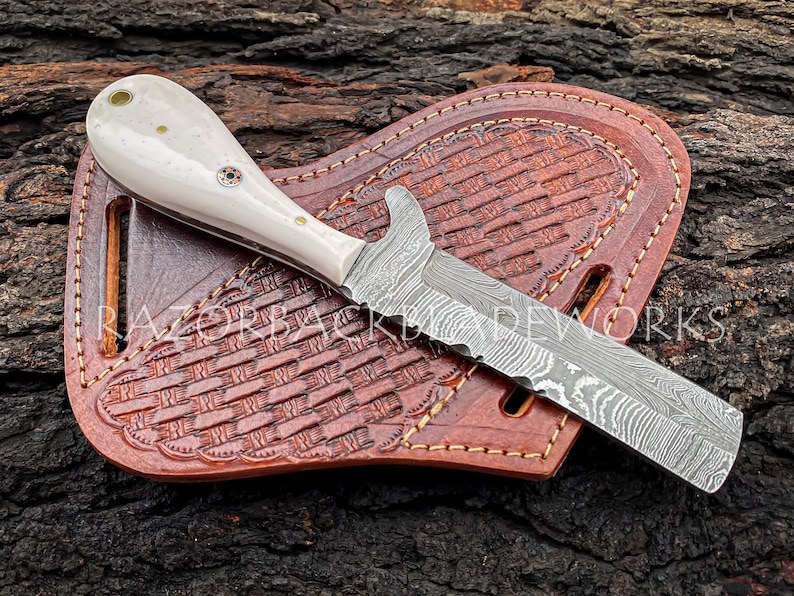 Bone handle cowboy bull cutter