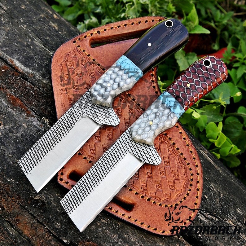 Rasp knife & leather sheath